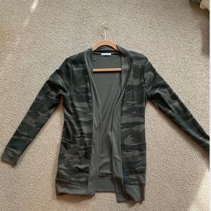 green camo cardigan